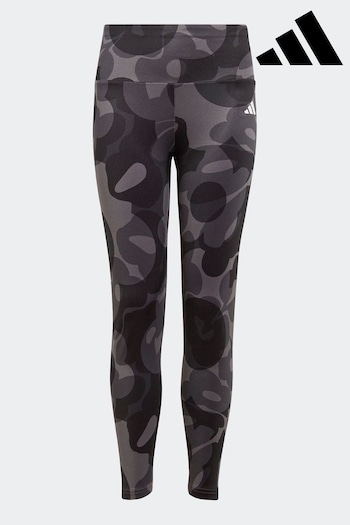 adidas Black Sportschuhewear Essentials Aeroready Seasonal Print High-Waist 7/8 Leggings Kids (D35287) | £23