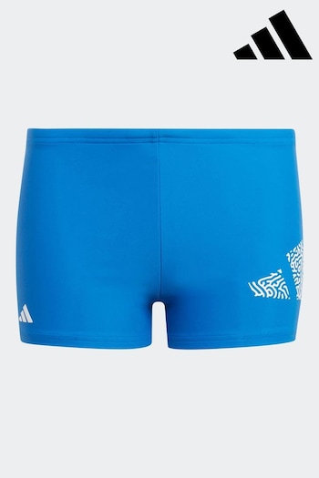 adidas Blue 3-Bar Logo Boxers (D35312) | £13