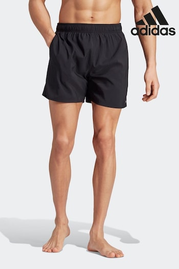 adidas Black Performance Solid Clx Short-Length Swim Shorts (D35313) | £25