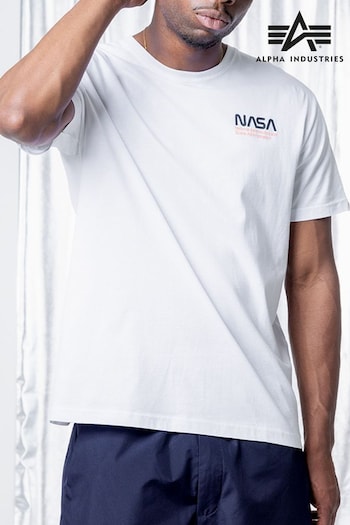 Alpha Industries White Skylab NASA T-Shirt (D35350) | £45