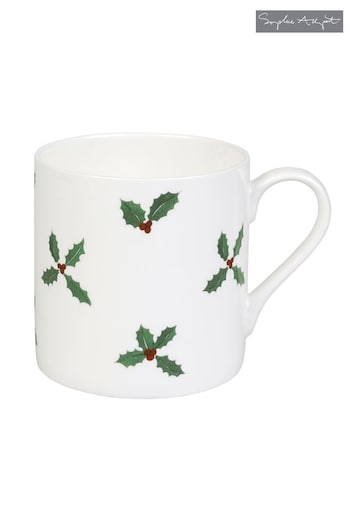 Sophie Allport White Large Holly And Berry Christmas Mug (D35703) | £17