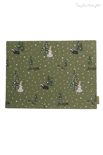 Sophie Allport Green Fabric Festive Forest Placemat (D35708) | £9