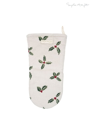 Sophie Allport Natural Holly And Berry Oven Mitt (D35718) | £17