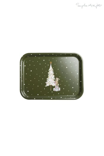 Sophie Allport Green Small Festive Forest Printed Tray (D35725) | £21
