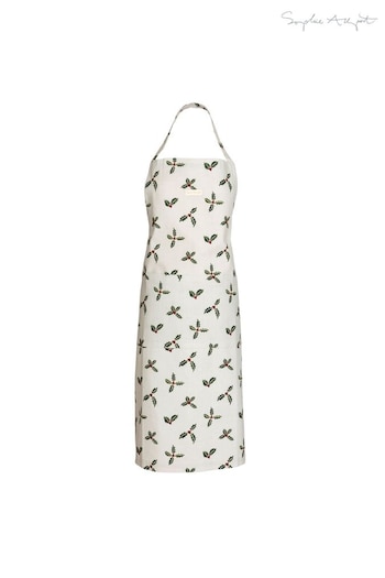 Sophie Allport Natural Christmas Holly And Berry Apron (D35735) | £24