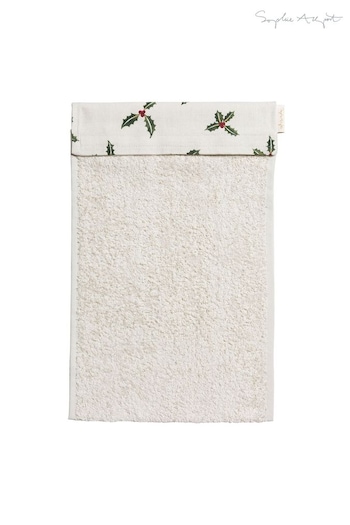 Sophie Allport Natural Christmas Holly And Berry Roller Hand Towel (D35741) | £15