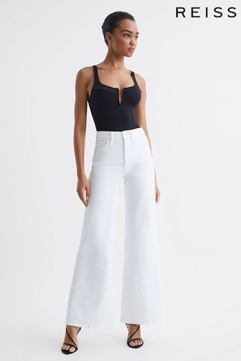 Reiss White Good American Palazzo Jeans (D35767) | £149