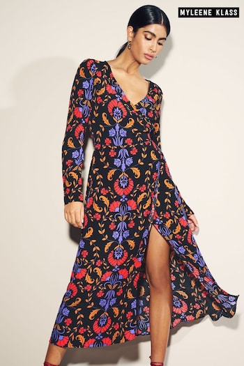 Myleene Klass Printed Wrap Dress (D35775) | £55