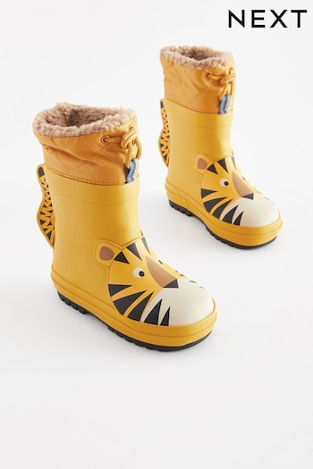 Yellow Tiger Cuff Wellies (D35893) | £18 - £21