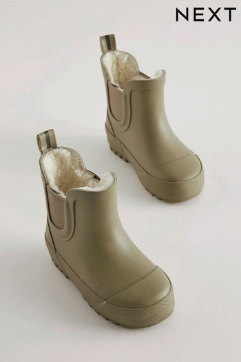 Neutral Warm Lined Ankle Wellies (D35899) | £15 - £18