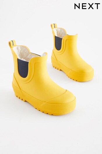 Yellow Warm Lined Ankle Wellies (D35911) | £15 - £18