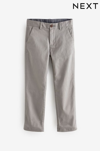 Light Grey Regular Fit Stretch Chino Trousers (3-17yrs) (D36081) | £11 - £16