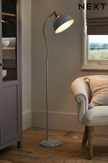 Grey Malvern Floor Lamp (D36083) | £85