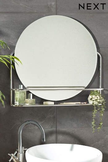 Chrome Moderna Shelf Wall Mirror (D36102) | £70