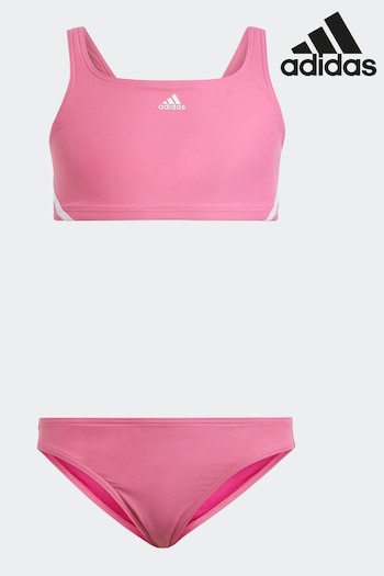 adidas Pink 3-Stripes Bikini (D36288) | £25