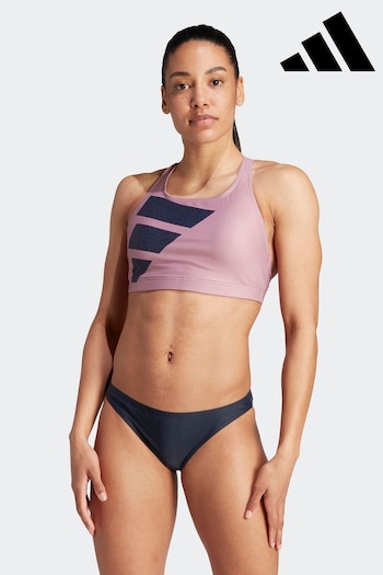 sik Pink Performance Swim Big Bars Bikini (D36294) | £40
