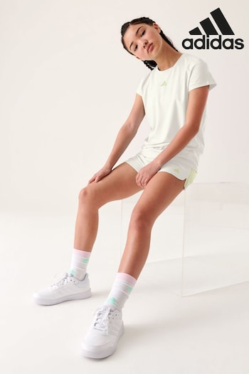 adidas White Sportswear Training Aeroready 3-stripes T-shirt (D36311) | £18