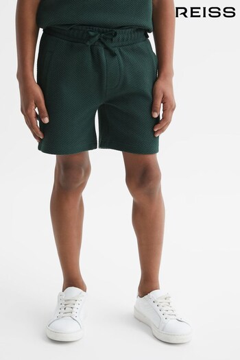 Reiss Emerald Robin Junior Slim Fit Textured Drawstring Shorts (D36415) | £20