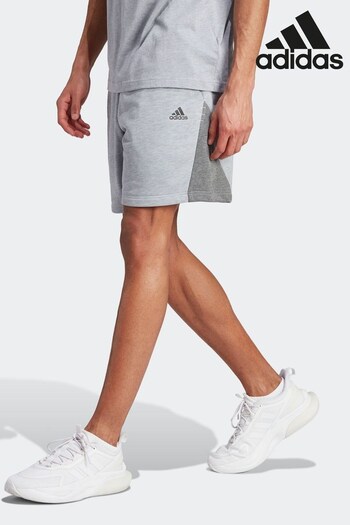 adidas Grey Collarwear Mélange Shorts (D36588) | £33