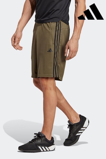 adidas Green Performance Train Essentials Piqué 3-Stripes Training Shorts (D36594) | £23