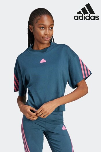 adidas Green Sportswear Future Icons 3-Stripes T-Shirt (D36661) | £28