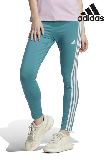 adidas Green Sportswear Essentials 3-stripes High-waisted Single Shirt Leggings (D36680) | £28