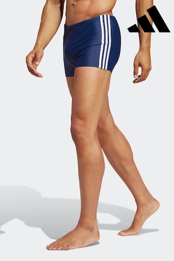 adidas Blue Performance Classic 3-Stripes Swim Boxers (D36734) | £30