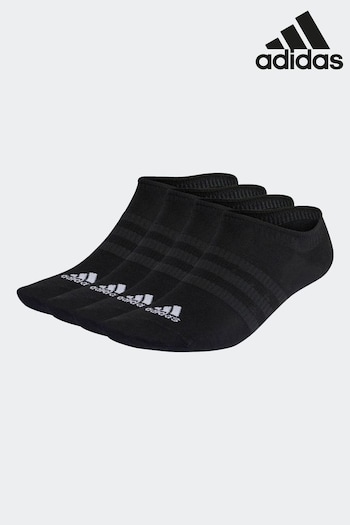 adidas Casaco Black Adult Thin and Light No-Show Socks 3 Pairs (D36784) | £10