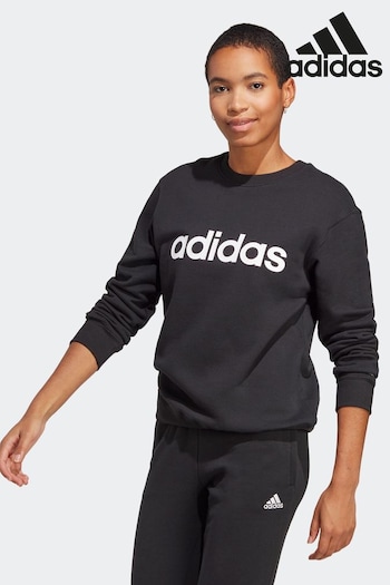 adidas Black Older Sportswear Essentials Linear French Terry Sweatshirt (D36882) | £40