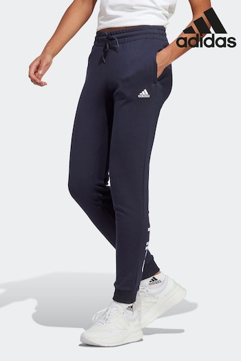 adidas Blue Sportswear Essentials Linear French Terry Cuffed Joggers (D36884) | £35