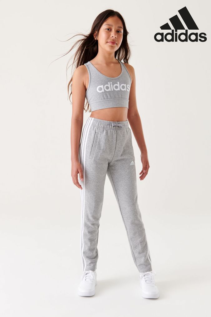 Ladies grey adidas joggers top