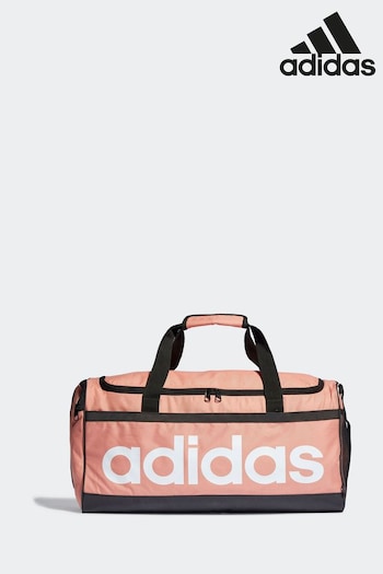 adidas Red Adult Essentials Linear Duffel Bag Medium (D37036) | £30