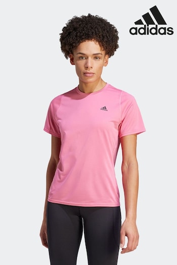 adidas Pink Performance Running Short Sleeve T-Shirt (D37046) | £35