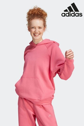 adidas Pink Sportswear All Szn Fleece Boyfriend Hoodie (D37150) | £55