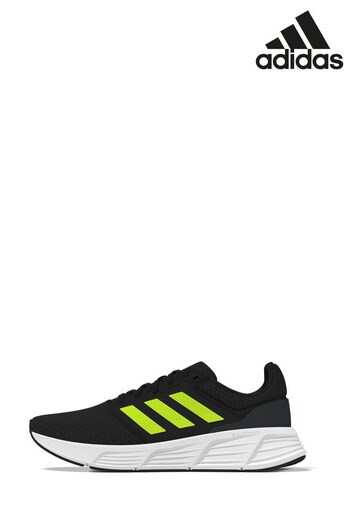 adidas Black/Lime Galaxy 6 Trainers (D37294) | £45