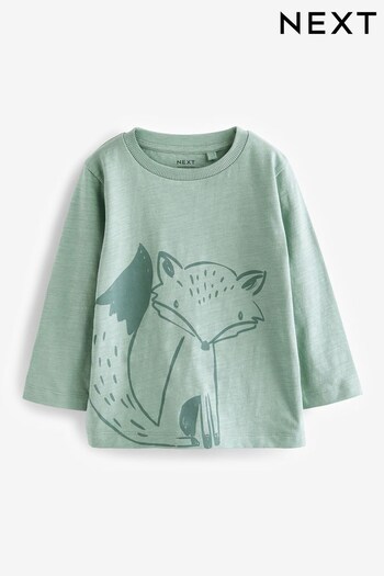 Mineral Fox Long Sleeve Character T-Shirt (3mths-7yrs) (D37314) | £4.50 - £6.50