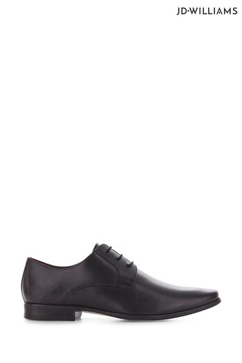 Jacamo Mason Black Leather Formal Derby Standard Fit Shoes (D37317) | £38
