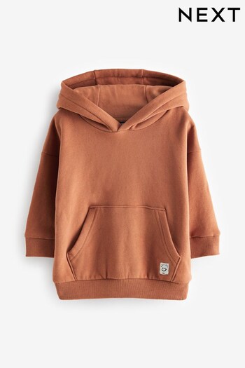 Rust Brown Soft Touch Jersey Hoodie (3mths-7yrs) (D37350) | £12 - £14