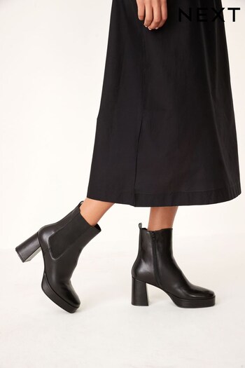 Black Forever Comfort® Platform Ankle Boots (D37380) | £75