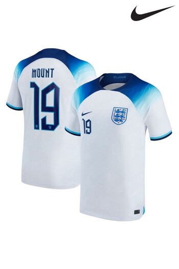 Nike White Mount - 19 England Home Stadium Football Shirt 2022 (D37392) | £90