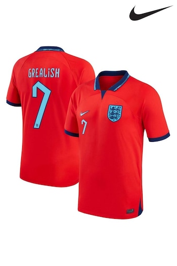 Nike Red Grealish - 7 England Away Stadium Football Shirt 2022 (D37395) | £90