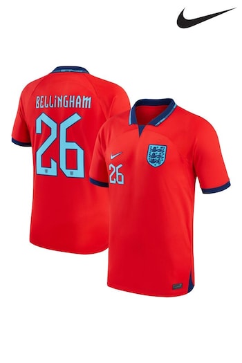Nike Red Bellingham - 26 England Away Stadium Football Shirt 2022 (D37396) | £90
