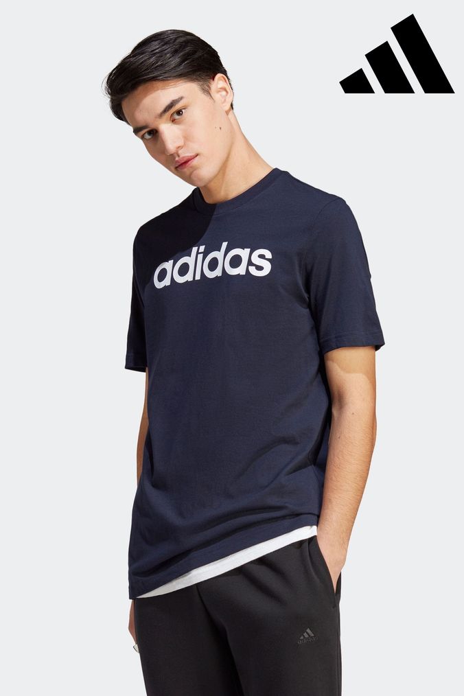 Adidas linear logo sale t shirt mens