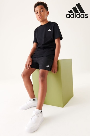 adidas Black Sportswear Essentials Small Logo Chelsea Roman Shorts (D37505) | £13