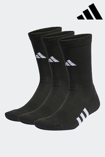 adidas Black Adult Performance Cushioned Crew icey 3 Pairs (D37513) | £15