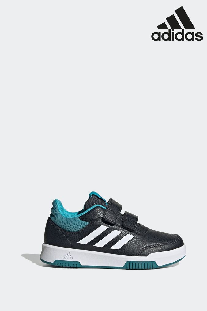 adidas Black/Teal Kids Tensaur Sport Hook and Loop Trainers (D37522) | £28