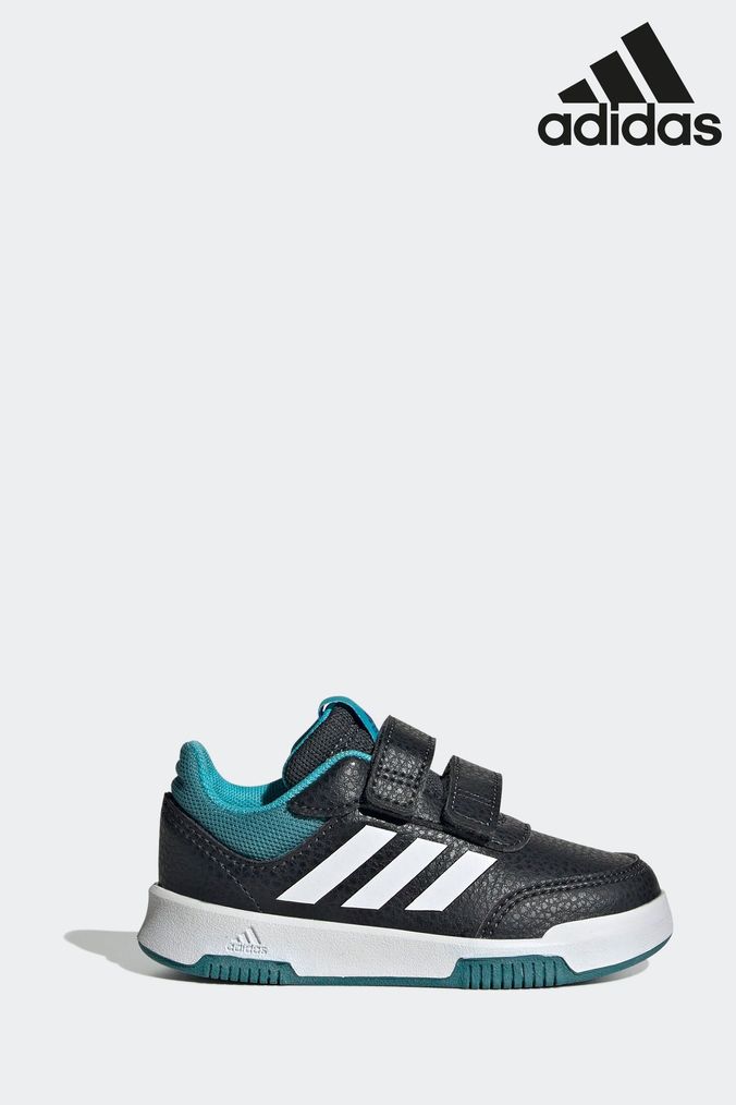 adidas Black/Teal Infant Tensaur Sport Training Hook and Loop Trainers (D37545) | £23