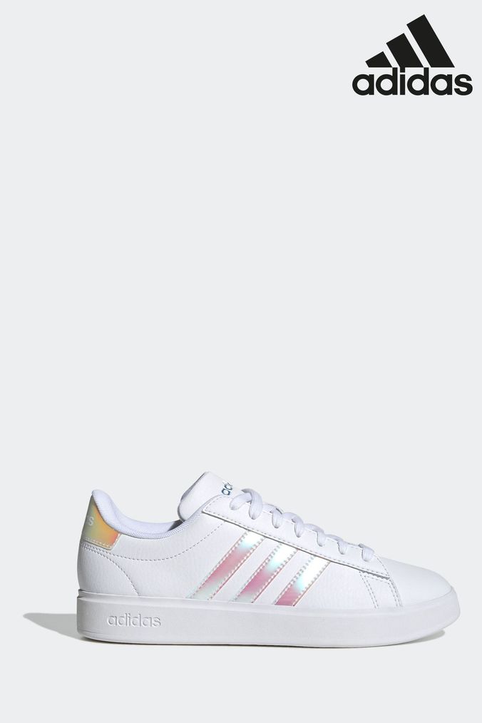 adidas White Grand Court 2.0 Trainers (D37565) | £70