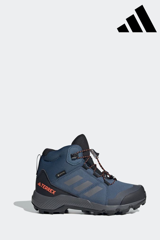 adidas Blue Terrex Kids Terrex Mid GORE-TEX Hiking Boots (D37700) | £80