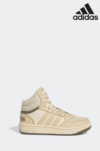 adidas Brown Kids Sportswear manches Hoops Mid 3.0 Trainers (D37771) | £35